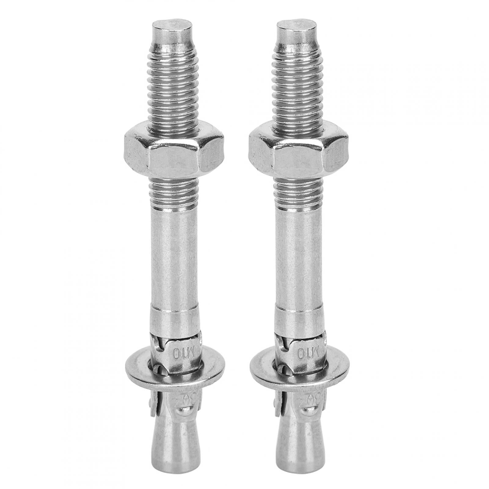 2Pcs Stainless Steel Rock Climbing Anchor Fixing Expansion Bolt Screw Piton 