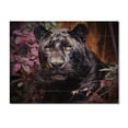 thumbnail image 3 of Designart "Purple Panther love Twilight Watercolor" Animals Print on Natural Pine Wood, 3 of 5
