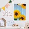 thumbnail image 6 of FMSHPON Yellow Sunflowers Blue Wooden Clipboard Hardboard Wood Nursing Clip Board and Pull for Standard A4 Letter 13x9 inches, 6 of 7