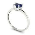 thumbnail image 2 of 1.25 ct Heart Cut Simulated Blue Sapphire Solitaire 14K White Gold Womens Engagement Ring, 2 of 5