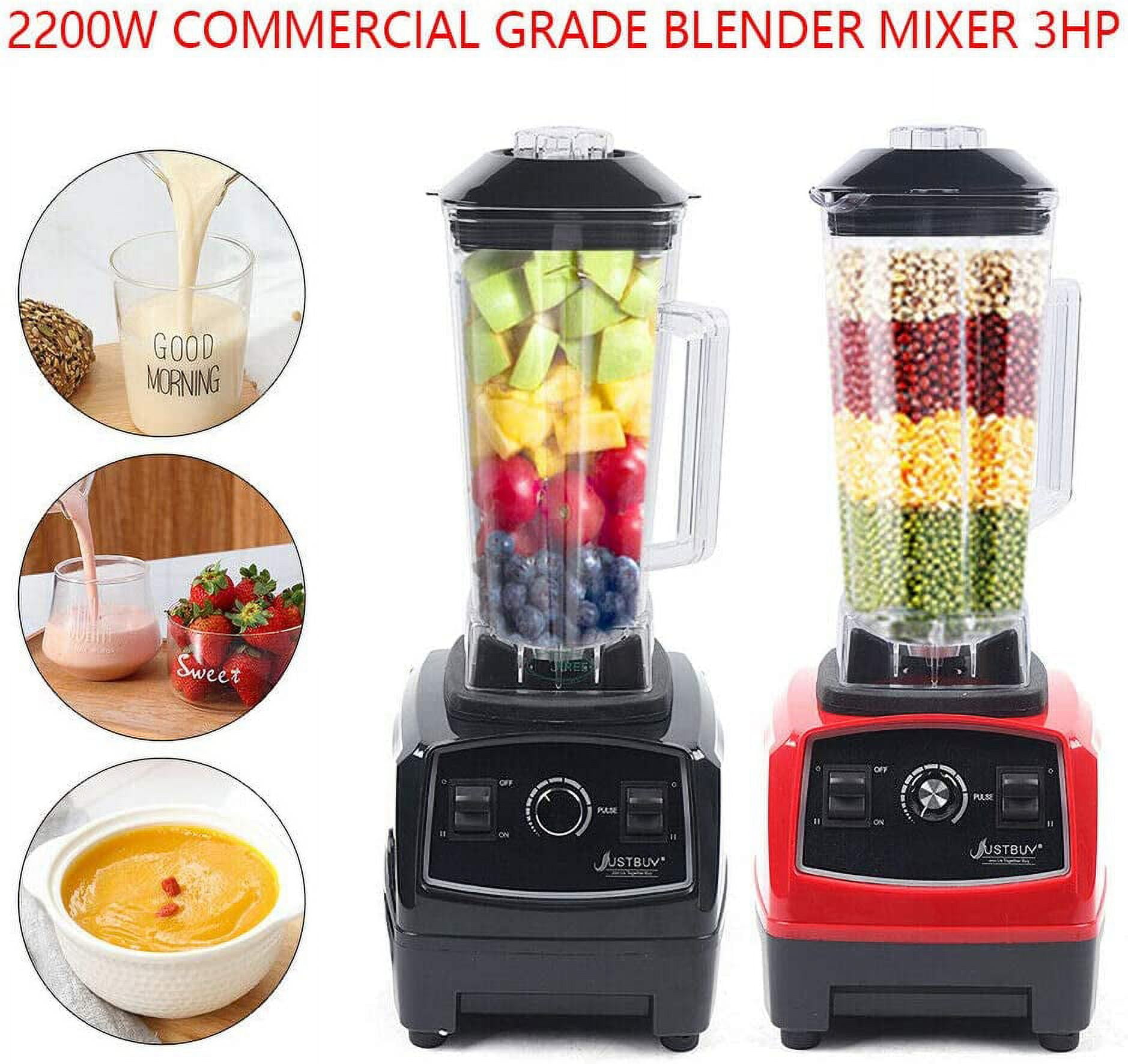 FETCOI 3HP 2L Professional Power Blender Heavy Duty Commercial Blender Mixer Juicer (Red)