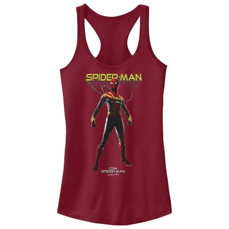 Junior s Marvel Spider-Man: No Way Home Web Hero Racerback Tank Top Scarlet Medium