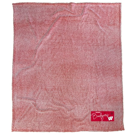 Wisconsin Badgers 60   x 70   Double Stitch Alpine Sherpa Blanket