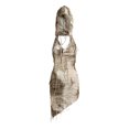 thumbnail image 3 of Vestido con borlas y capucha para mujer, minivestido ajustado de cintura alta, ropa de calle para discoteca Kuymtek Caqui T L para Mujer, 3 of 9