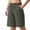 Dark Green, variant on Women's High Waisted Bermuda Shorts Casual Summer Beach Shorts Wide Leg Lounge Shorts with Pockets Drawstring Shorts Vacation Bottoms
