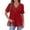 Red, variant on Womens Short Sleeve Babydoll Tops Lace Trim V Neck Cotton Tunic Shirts for Women Summer Spring Blouse Red,L