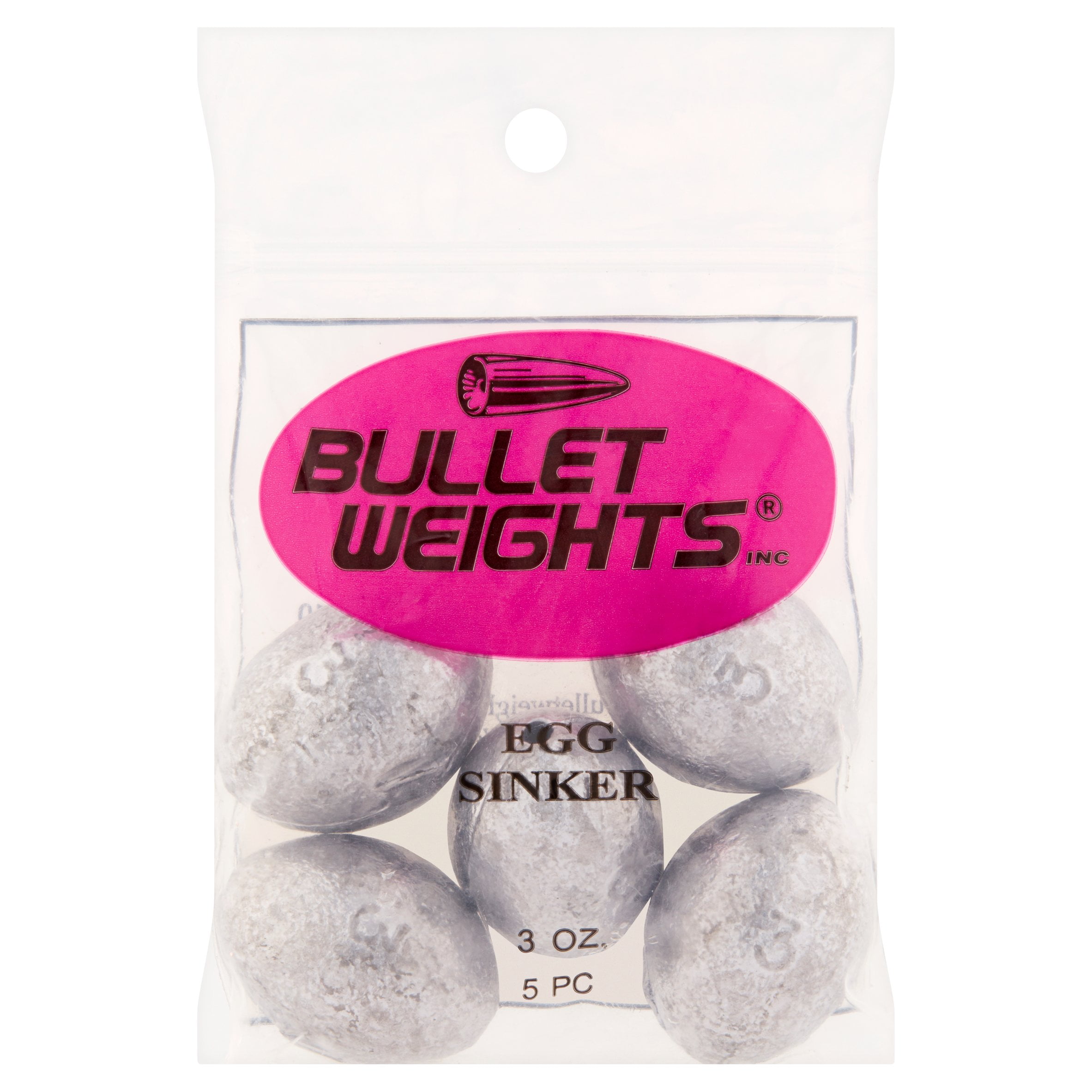 Bullet Weights EGI3-24 Lead Egg Sinker Size 3 oz Fishing Weights