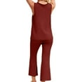 thumbnail image 3 of Two Piece Sets for Women Summer Vacation Travel Outfits Business Casual Outfits Matching Sets Women Clothing Outdoor Lightweight Loungewear Fashion Streetwear 2026 Red L, 3 of 4