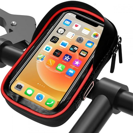 Bike Phone Mount Bag Bike Front Frame Handlebar Bag Waterproof Bike Phone Holder Case Bicycle Accessories Pouch Sensitive Touch Screen Sensitive Touch Screen Case