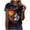 Multicolor Shirts, variant on Jsaierl Halloween Shirts for Women Funny Ghost Print Tees Vintage Classic Round Neck T-Shirts Short Sleeve Dressy Casual Blouse Tops Halloween Clothes,Sizes S-5XL