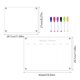 thumbnail image 2 of Mini planificador semanal acrílico borrable transparente, formato A3+A4, fácil de borrar, 6 rotuladores incluidos JM, 2 of 5