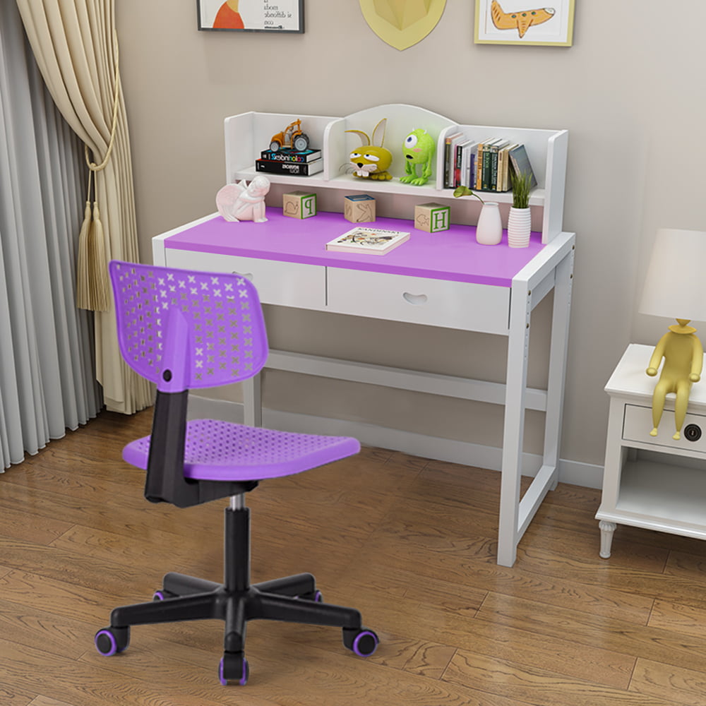 Office Chair Purple Adjustable Swivel Plastic, Swivel ...
