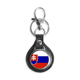 thumbnail image 1 of Eslovaquia national flag Europa país Coche de metal llavero anillo de cuero llavero de regalo, 1 of 4