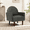 Dark Green, variant on Resenkose Vintage Inspired Shell Design Leather Armchair, Sturdy Wood Legs Accent Chair for Living Room, Bedroom, Study, Orange