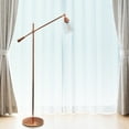 thumbnail image 5 of Lalia Home 55.5" Swing Arm Floor Lamp with Clear Glass Cylindrical Shade, Rose Gold, 5 of 9