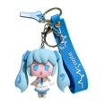 thumbnail image 1 of 20Pcs Hatsune Miku 6cm Kawaii Figure Keychain PVC Model Bag Pendant Anime Car Keyring Doll Cartoon Double Tail Girl Key Chain, 1 of 5