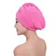 thumbnail image 1 of Toalla de baño de terciopelo coral blanco para cabello seco, turbante de microfibra de secado rápido, gorro para el cabello súper absorbente para mujer con botón grueso., 1 of 5