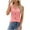 Pink, variant on ALLLIST Green Trendy Tops for Women 2024 Crew Neck Solid Sleeveless Button Tank Tops Camisole Tops for Women L