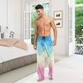 thumbnail image 6 of JSTEL Tie Dye Rainbow Color Men's Sleepwear Mens Pajama Pants Bottoms with Pockets, M, 6 of 6
