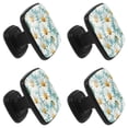 thumbnail image 2 of 4 Pcs Square Cabinet Handle Drawer Pulls Daisy Knobs with Screws Furniture Office Cabinet Knob Decoration, 2 of 7
