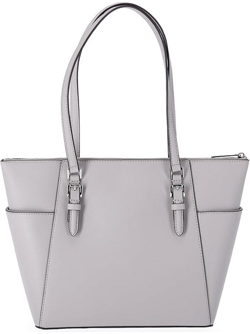Michael Kors Charlotte Signature Leather Large Top Zip Tote