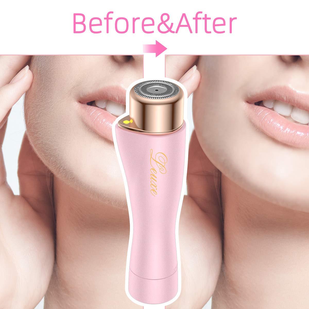 facial hair remover for women leuxe painless hair removal waterproof shaver razor with led light