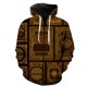 thumbnail image 1 of Sudadera con capucha y cremallera para hombre, estilo europeo y americano, con estampado 3D, de gran tamaño, unisex, divertida, informal, estilo hip hop., 1 of 6