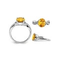 thumbnail image 3 of Gem & Harmony 2.00 Carat (Ctw) Oval Cut Citrine Ringin Sterling Silver for Women, 3 of 5