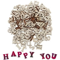 NUOLUX 204Pcs Mini Wood Letters And Numbers For Craft Enthusiasts Home Decor Natural Wood Design