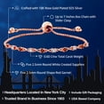 thumbnail image 2 of Gem Stone King 0.60 Ct Red Garnet White Created Sapphire 18K Rose Gold Plated Silver Bracelet for Women, 2 of 4