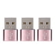 thumbnail image 2 of Adaptador USB Macho A Hembra Tipo C, Accesorios De Cable De Datos De Rendimiento Estable, Paquete De 3 Para Sincronización De Teléfono Móvil, 2 of 7