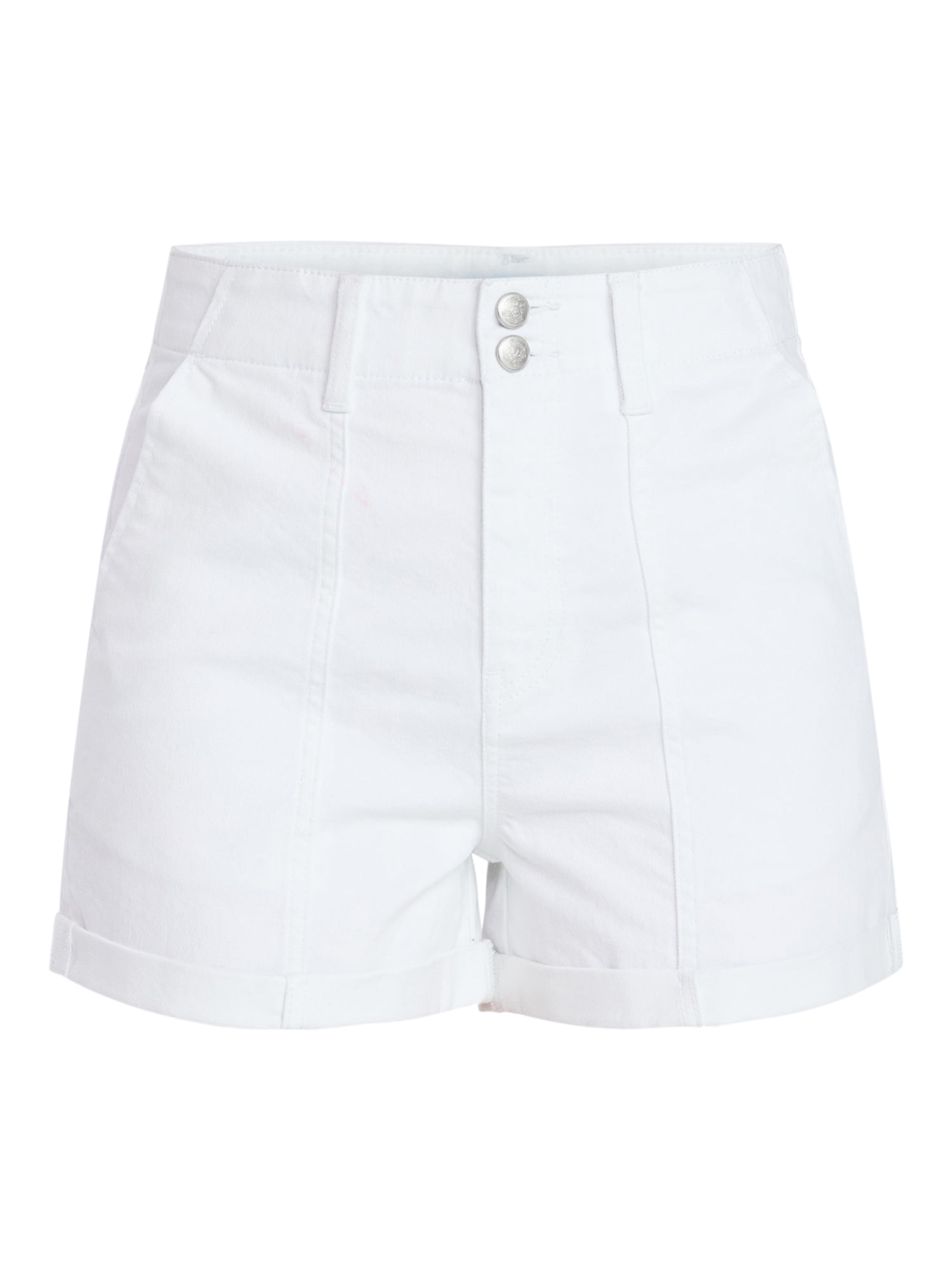 Time and Tru Women's High Rise Utility Shorts, 3.5" Inseam, Sizes 0-22