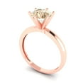 thumbnail image 2 of Solitaire Engagement Ring for Women - 1.5ct Natural Morganite in 18K Rose Gold Promise Ring, 2 of 6
