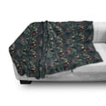 thumbnail image 3 of Tropical Soft Flannel Fleece Throw Blanket, Realistic Rainforest Flora Hibiscus Flowers Monstera Leaves Untouched Paradise, Cozy Plush for Indoor and Outdoor Use, 70" x 90", Multicolor, by Ambesonne, 3 of 6