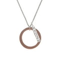 thumbnail image 2 of Delight Jewelry Acrylic 1 1/2" Ring Rose Goldtone Silvertone Be Strong and Courageous Bar Charm Necklace, 23", 2 of 4