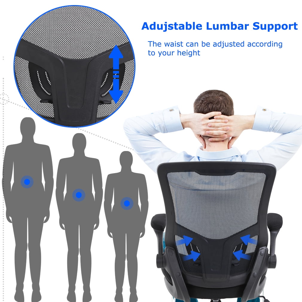 BestOffice Ergonomic Home Office Chair, Lumbar Support, Swivel Rolling for Women, Men(Black)