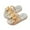 White, variant on QNANSPI Girls Beach Slides Sandals, Girls Breathable Slippers, Girls Bow Pearl Patent Leatherette Mid Heel Roman Summer Beach Dress Sandals