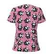 thumbnail image 3 of Uemuo Cute Panda Drawing Women's Deep V-Neck Low Cut Tops - Casual Loose Fit with Stainless Steel Loop, Soft, Breathable, Perfect for Office, Travel, and Daily Wear-Medium, 3 of 5