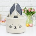 thumbnail image 2 of Easter Baskets, 14 Inch Easter Egg Baskets with Cute Bunny Ears, Easter Gifts Bags Egg Storages and Hunt Baskets for Kids Children Girls Baby, Easter Decoration White, 2 of 6