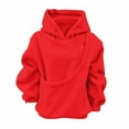 thumbnail image 5 of Women Pet Carrier Hoodie Cat Dog Pouch Holder Sweatshirt Shirt Top Larger Pocket Fleece Warm Long Sleeve Hooded Pullover,Color:Red,Size:L, 5 of 6