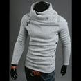 thumbnail image 6 of Curuila Mens Sweatshirt Long Sleeve Solid Color High Neck Pullover Sweatshirts Autumn Winter Comfort Pullover Tops Size S, 6 of 9