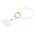 thumbnail image 3 of Uxcell Key Ring Bracelet Silicone Wrist Keychain Circle Wristlet Keyrings, Clear, 3 of 7