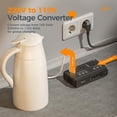 thumbnail image 4 of Convertidor de voltaje TESSAN de 220 V a 110 V con 4 salidas USB y 3 AC, 4 of 6