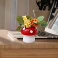 thumbnail image 3 of Fiudx Jarrón Fungoide, Encantadora Decoración de Cerámica, Diseño de Hongo Rojo Vibrante, Arreglo Floral Versátil, Ideal para La Oficina En Casa o La Sala de Estar, Regalo Perfecto para Cualquier Oca, 3 of 6