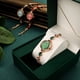 thumbnail image 5 of Pequeño reloj verde, sencillo y hermoso, reloj de pulsera para mujer, reloj de regalo, reloj de jade, 5 of 5