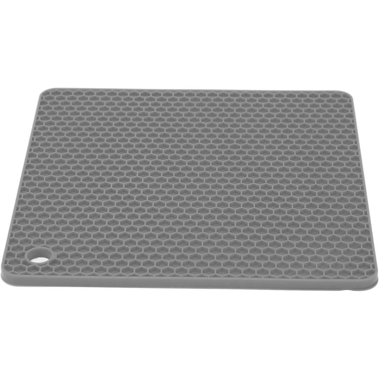 Heat Pad Kitchen, Silicone Mat Silicone Heat Pad Prevent Slip Heat Proof  Mat Hot Pads for Wax Pot Mat for Hot Table Mat(Nordic grey)