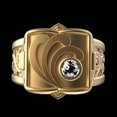 thumbnail image 4 of Anillo de hombre chapado en oro de 18 quilates estilo punk hip-hop, anillo con forma de caja estilo europeo y americano, 4 of 5