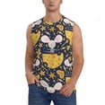 thumbnail image 3 of Uemuo Mouse Cheese Pattern Men's Sleeveless T-Shirt,Muscle Athletic Tank Top, Moisture-wicking Quick-dry Breathable Classic Tee Top for Gym Run Outdoor Sports-3X-Large, 3 of 8