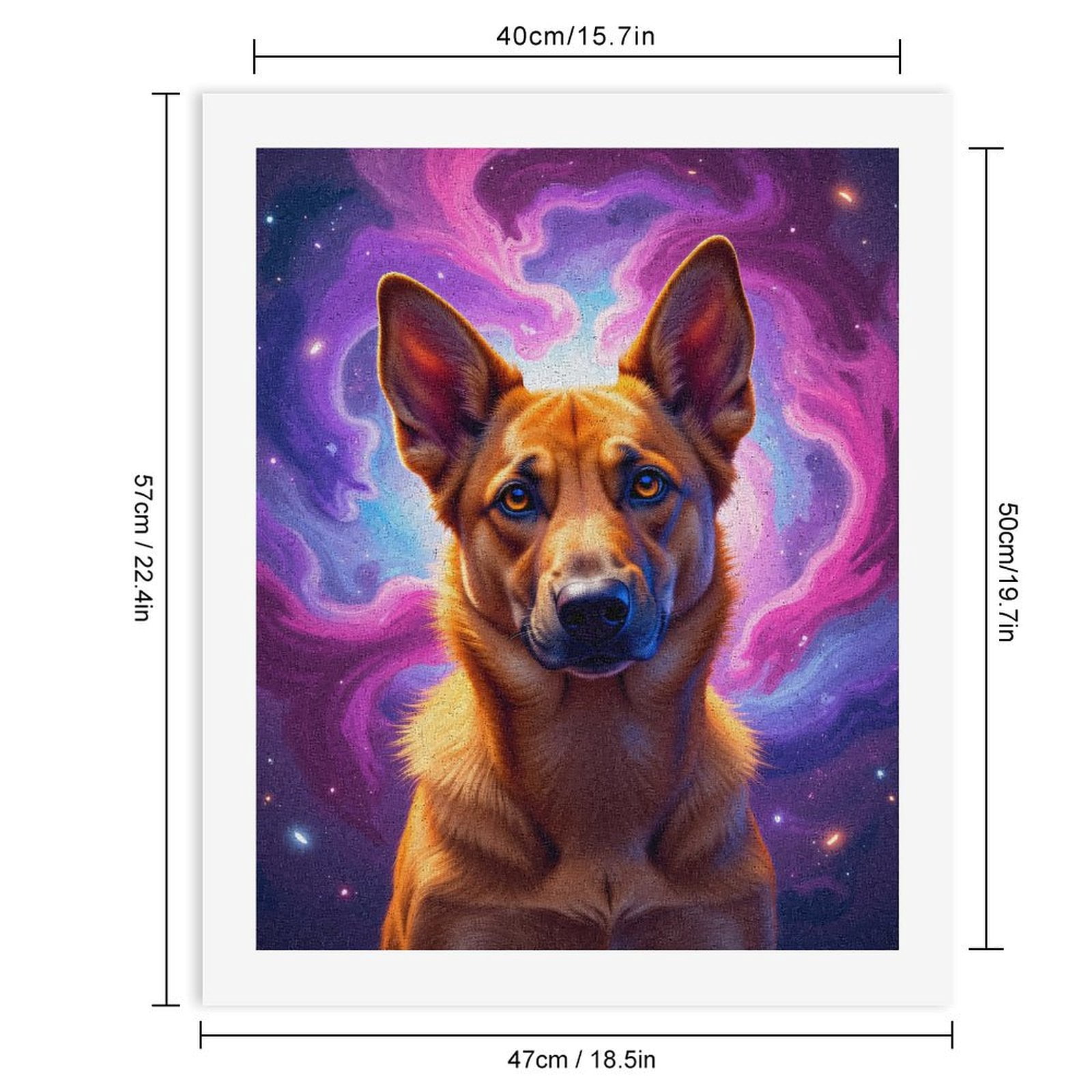 Paint By Numbers Kit for Adults Beginner - DIY Dog Cosmic Swirl Art Canvas Painting Kits for Adults, Frameless Paint By Number for Adults for Home Wall Decor 16x20 Inch