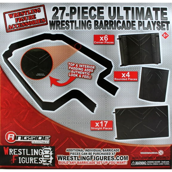 27-Piece Ultimate Wrestling Barricade Playset - Ringside Exclusive Ringside Collectibles Wrestling Action Figure Accessories